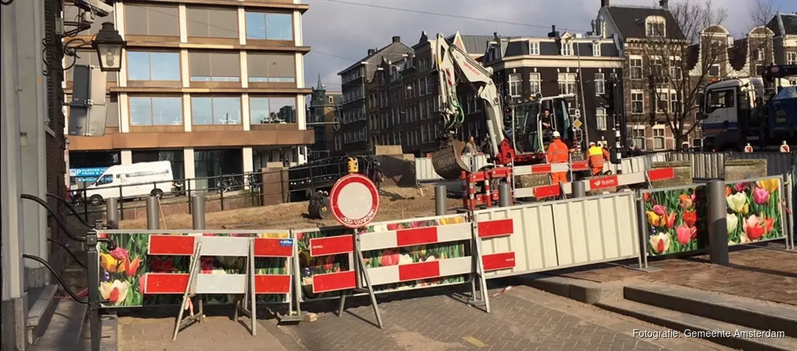 Werkzaamheden Prinsengracht (even zijde) en ventweg Vijzelgracht