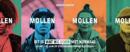 Station Amsterdam Sloterdijk podium van toneelvoorstelling