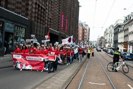 Veganisten kleuren de Dam rood