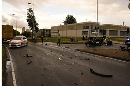 Gecrasht na wegrijden bij politie