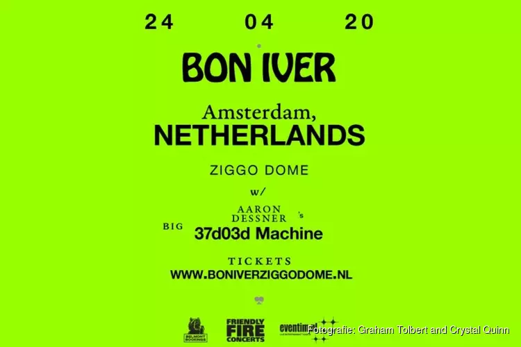 Bon Iver op 24 april naar Ziggo Dome