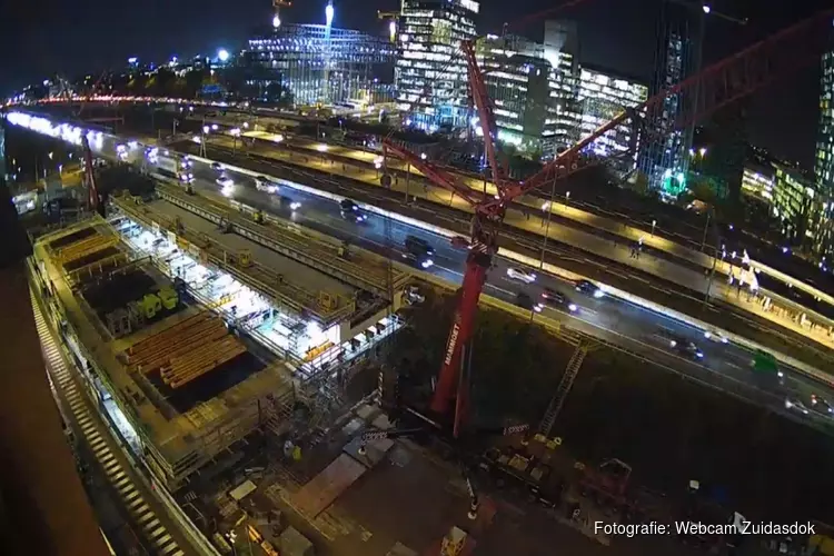 Werkzaamheden Zuidasdok van start: A10 Amsterdam-Zuid drie dagen dicht