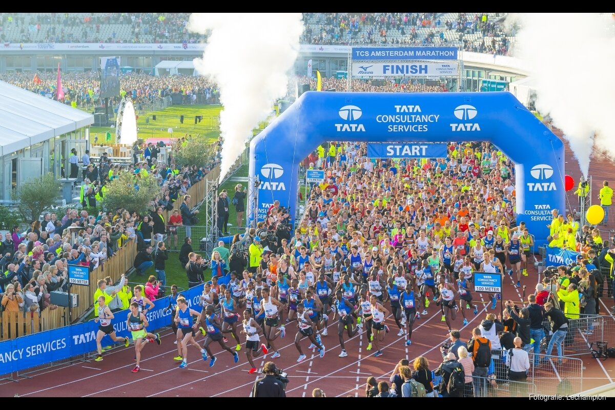Inschrijving TCS Amsterdam Marathon geopend snel parcours door een