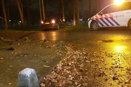 Auto achtergelaten na ongeluk