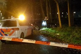 Auto achtergelaten na ongeluk