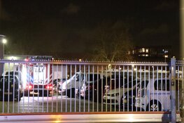 In beslag genomen auto&#39;s in lichterlaaie op politieterrein Amsterdam Slotervaart