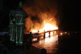 Steiger in brand gestoken Amsterdamse Bos