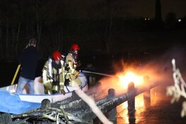 Steiger in brand gestoken Amsterdamse Bos