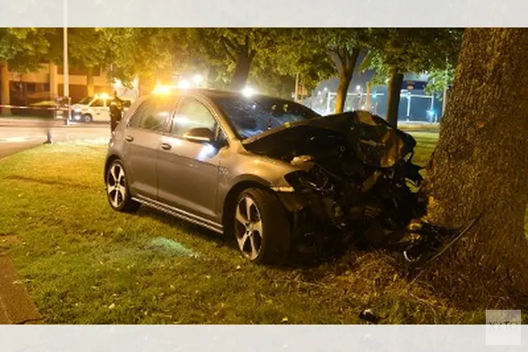 Auto tegen boom: twee gewonden