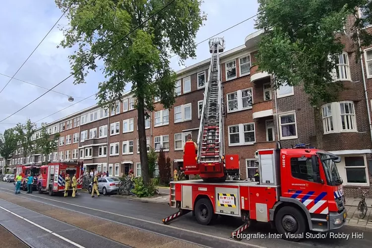 Brand bij woning Hoofdweg Amsterdam