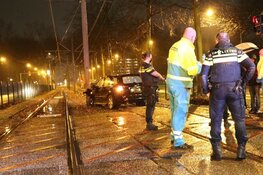 Automobilist op trambaan aangehouden