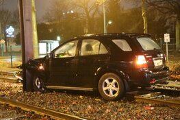Automobilist op trambaan aangehouden
