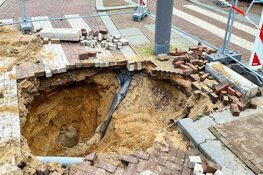Sinkhole op het Muntplein in Amsterdam