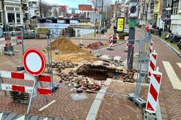 Sinkhole op het Muntplein in Amsterdam