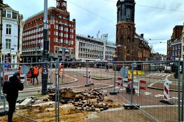 Sinkhole op het Muntplein in Amsterdam