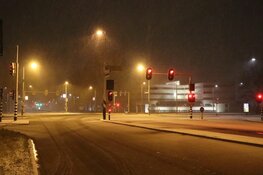 Eerste nachtelijke sneeuwvlokken in Amstelveen
