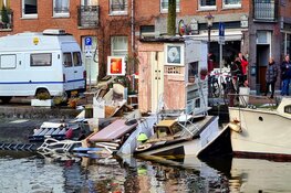 Woonboot gezonken door vorstschade