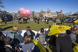 Aanhoudingen op Museumplein bij demonstratie tegen coronamaatregelen