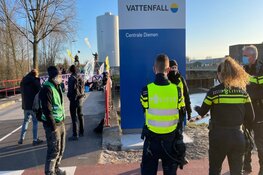 Protest bij Bio Massa Centrale in Diemen