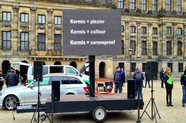 Kermisexploitanten voeren actie in Amsterdam