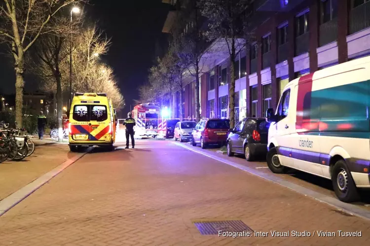 Brand in meterkast in appartement op Westerdok