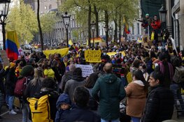 Colombianen demonstreren op de Dam