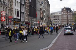 Colombianen demonstreren op de Dam