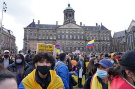 Colombianen demonstreren op de Dam