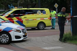 Auto tegen standbeeld van Berlage gereden