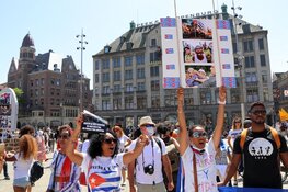 Demonstranten vragen aandacht voor situatie in Cuba