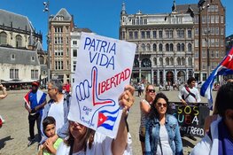 Demonstranten vragen aandacht voor situatie in Cuba