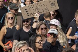 Massale drukte bij Unmute Us demonstratie