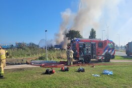 Caravans in brand in de Westpoort