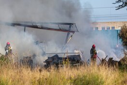 Caravans in brand in de Westpoort
