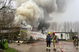 Veel rook bij loodsbrand op Ruigoord