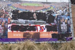 Olympisch Stadion beklad met anti-fascistische leuzen