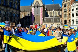 Demonstratie op de Dam vanwege situatie Oekraïne-Rusland