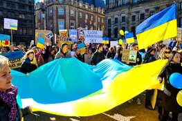 Demonstratie op de Dam vanwege situatie Oekraïne-Rusland