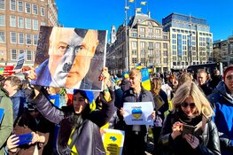 Demonstratie op de Dam vanwege situatie Oekraïne-Rusland