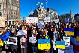 Demonstratie op de Dam vanwege situatie Oekraïne-Rusland