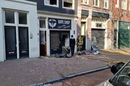 Brand in de Spuistraat in Amsterdam