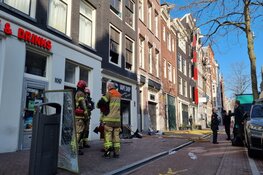 Brand in de Spuistraat in Amsterdam