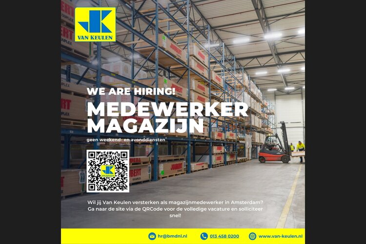 Vacature Magazijn Medewerker - Van Keulen Amsterdam