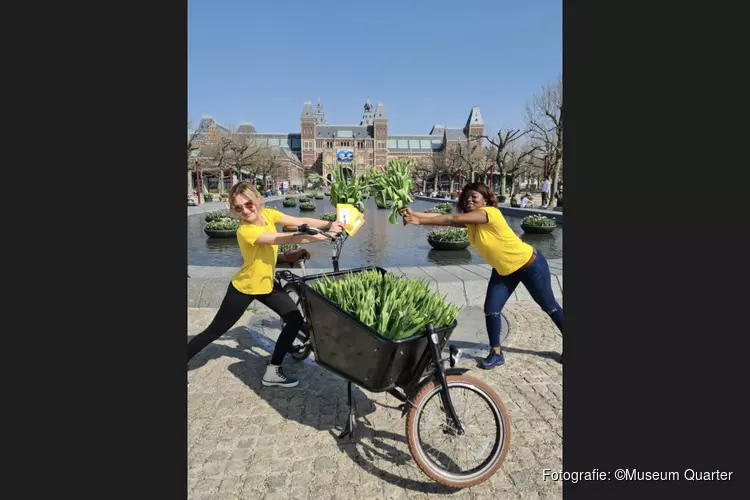Museumkwartier verrast bezoekers met gratis tulpen