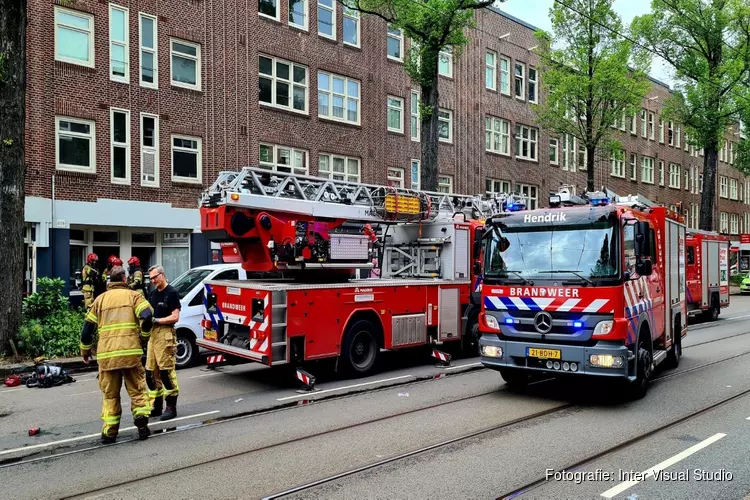 Brand in restaurant Van Woustraat