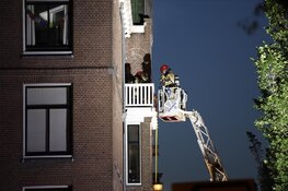 Appartement in grachtenpand uitgebrand