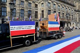 Demonstratie tegen overheid op De Dam