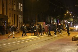 Protest krakers Plantage Middenlaan na vertrek