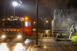 Mogelijke brandstichting bij kraam aan Jachthavenweg