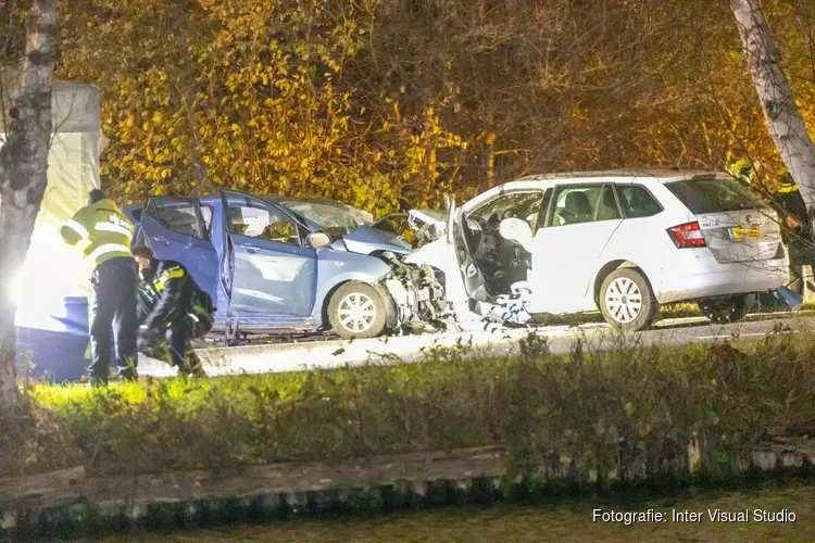 Meerdere gewonden bij frontale botsing op Provincialeweg